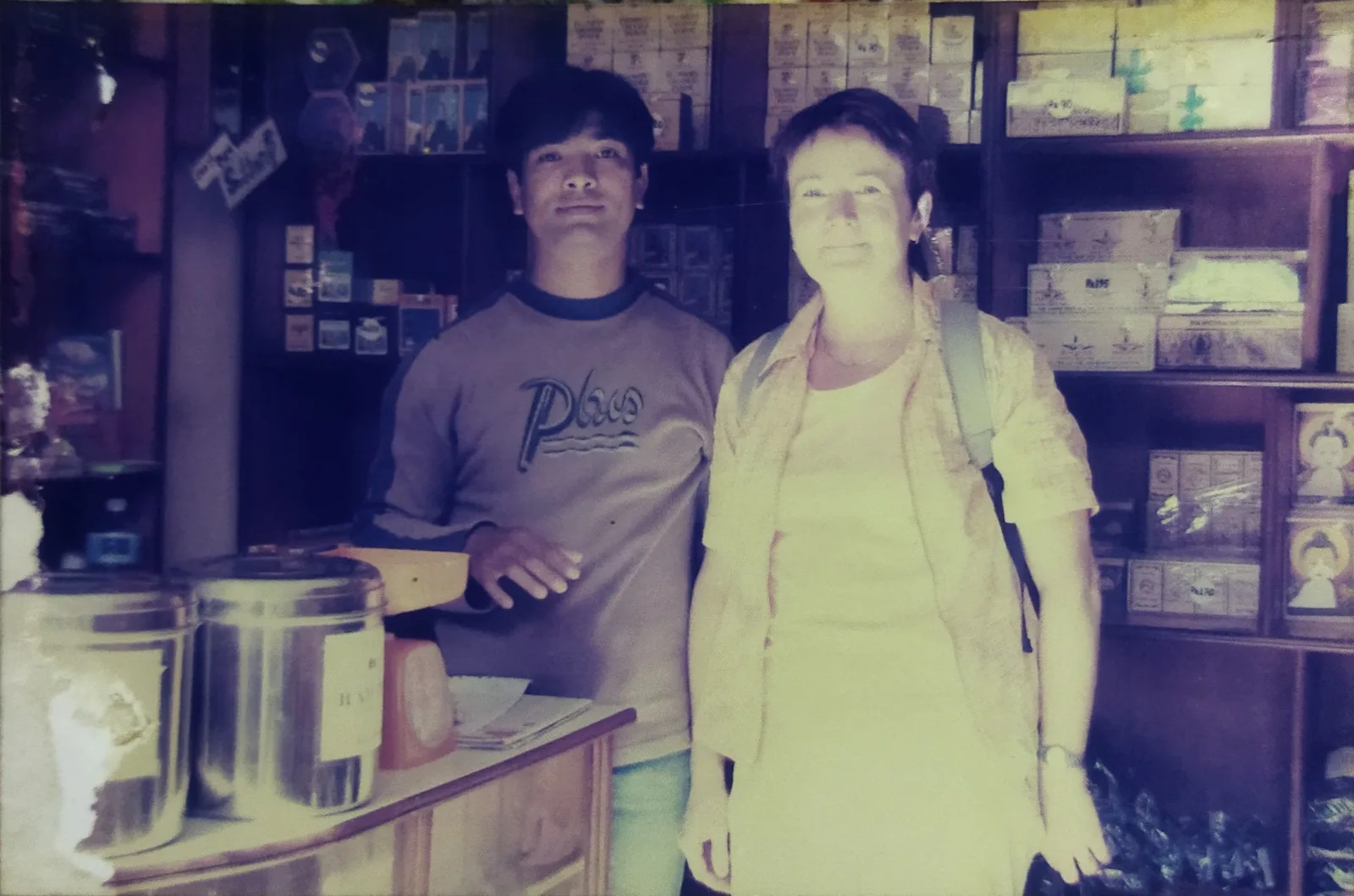 Visitors at the Patan Tea shop
