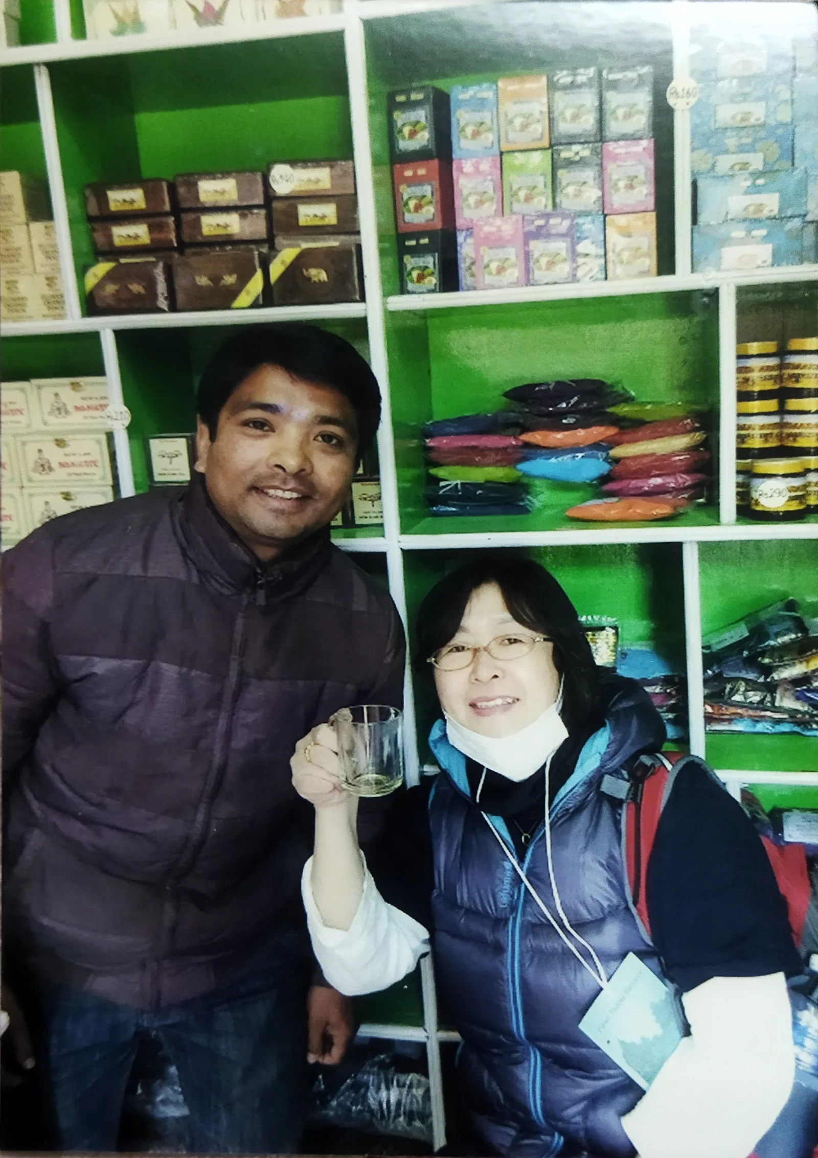 Visitors at the Patan Tea shop