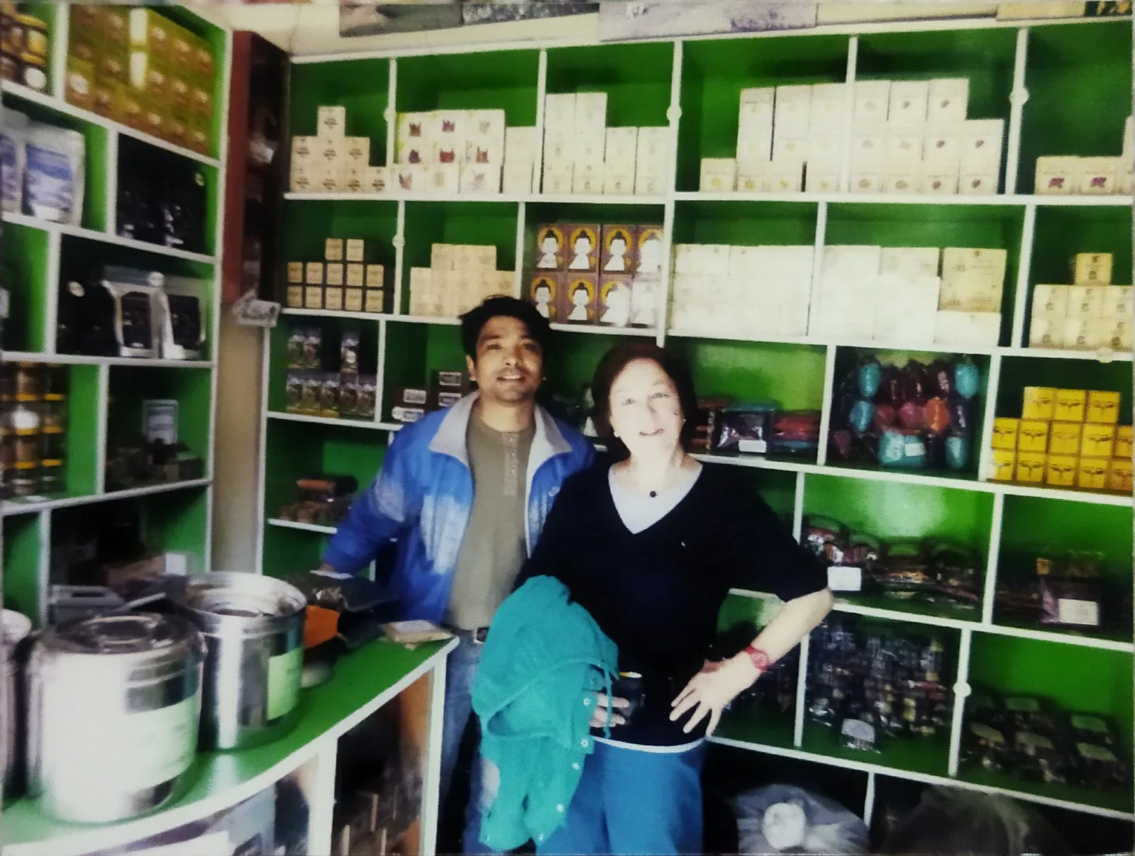 Visitors at the Patan Tea shop