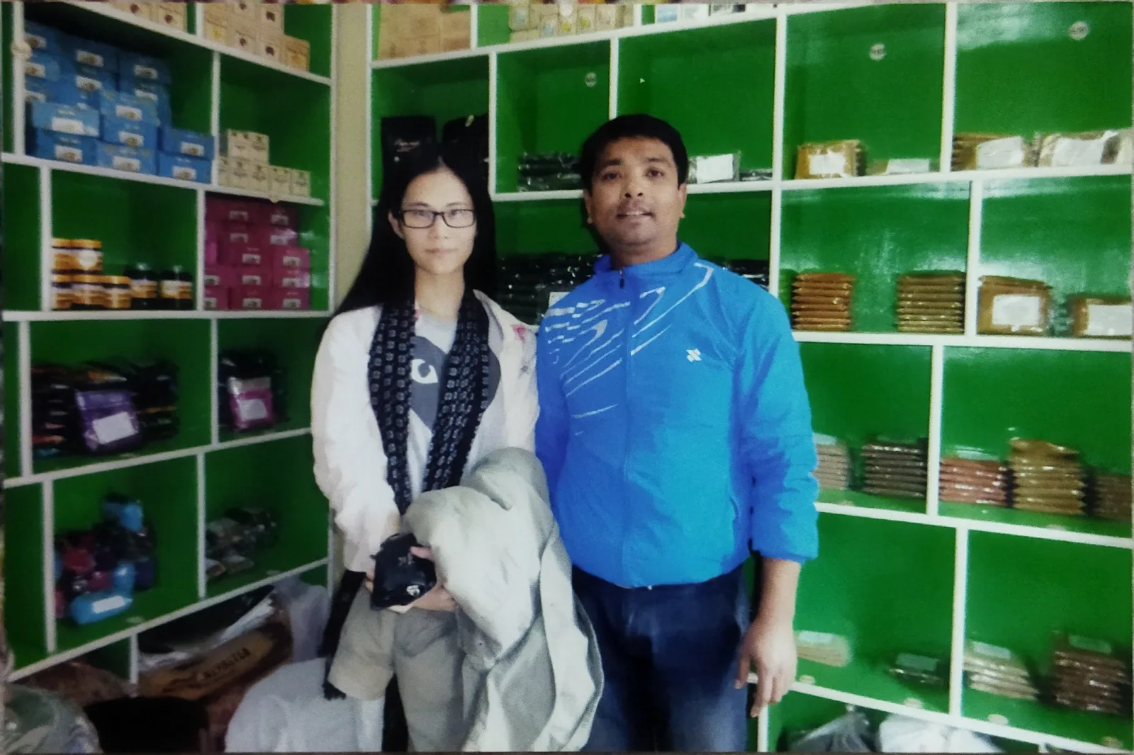 Visitors at the Patan Tea shop