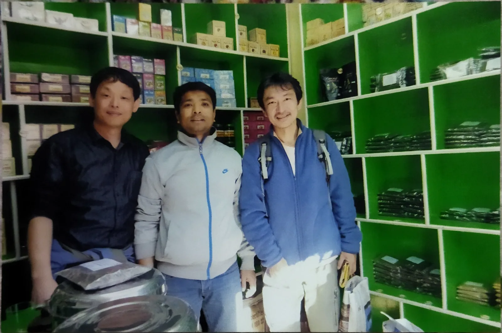 Visitors at the Patan Tea shop